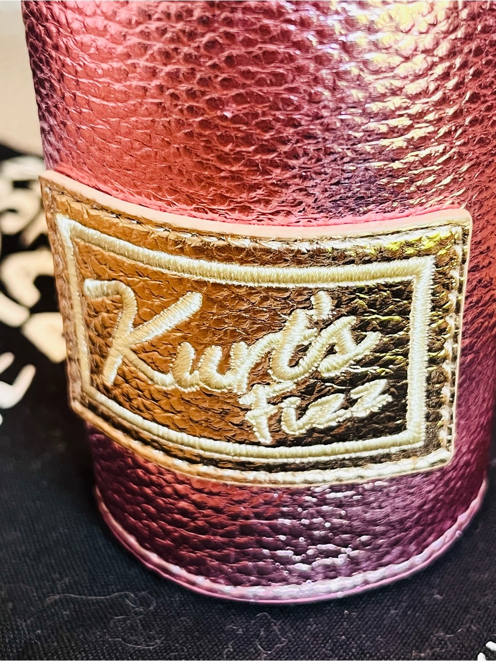 Kurt Geiger Metallic Pink Bottle Bag Charm w/Gold Hardware & Dustbag (Like New) - Picture 7 of 10